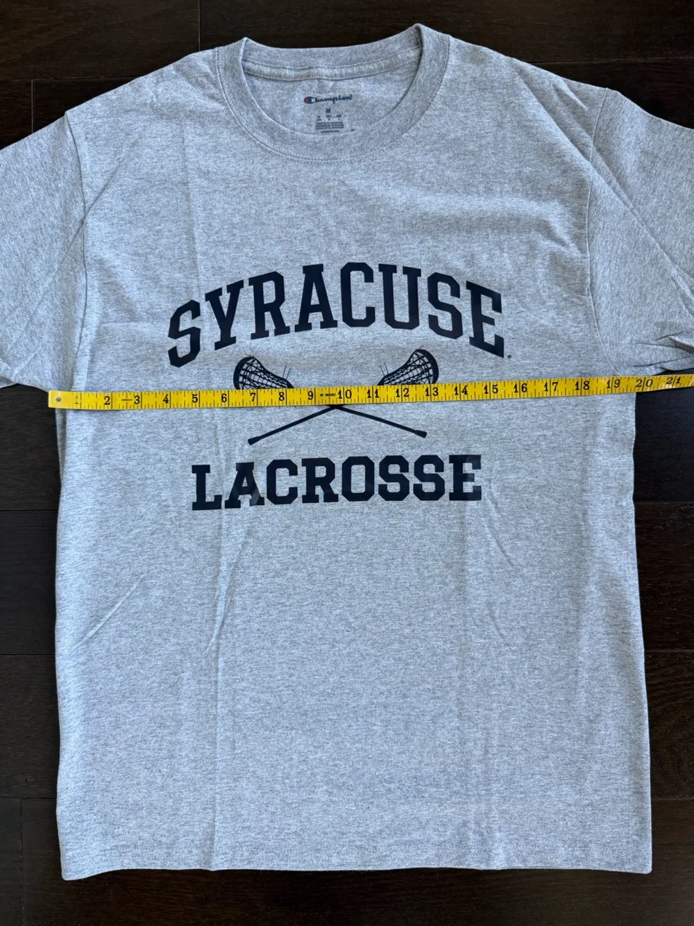 Champion Men’s Heather Gray Syracuse Lacrosse Short-Sleeve Tee - Picture 4 of 8